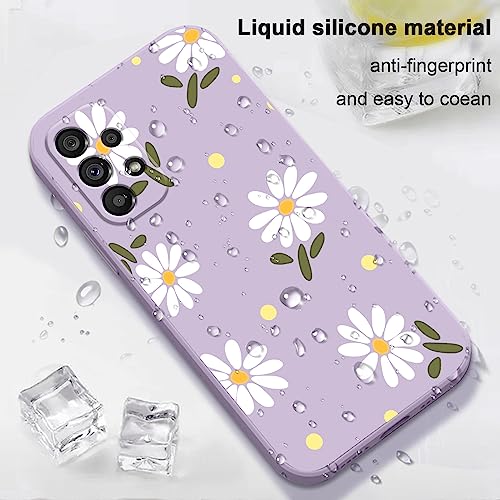Coque Samsung Galaxy A53 5G silicone souple violet clair chrysanthème - 6