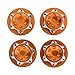Vbest life Confezione da 4 Pezzi da 17mm Dado mozzo Ruota, Coperchio Antipolvere in Lega di Alluminio Accessorio Ricambio Ruota Adatta per 1/8 RC Modello di Auto(Arancia)