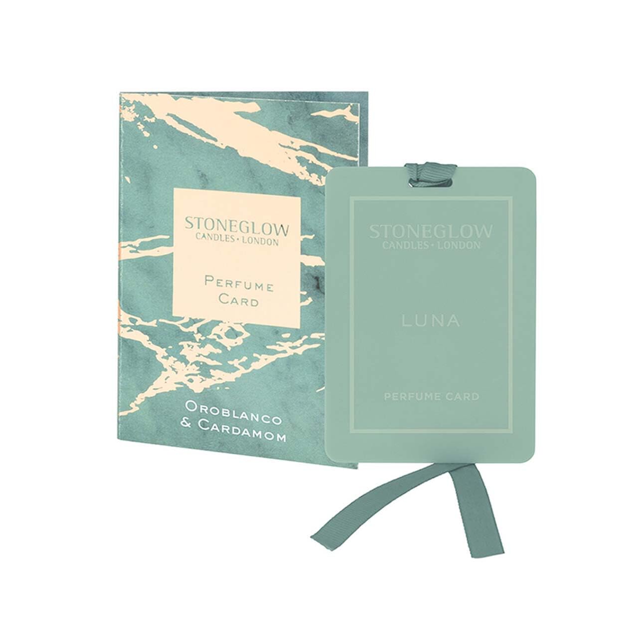 Stoneglow Oroblanco And Cardamon Perfume Card Scented Sachet With Hanging Ribbon