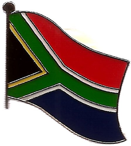 Box of 12 South Africa Single Flag Lapel Pins, South African Single Flag Pin Badges