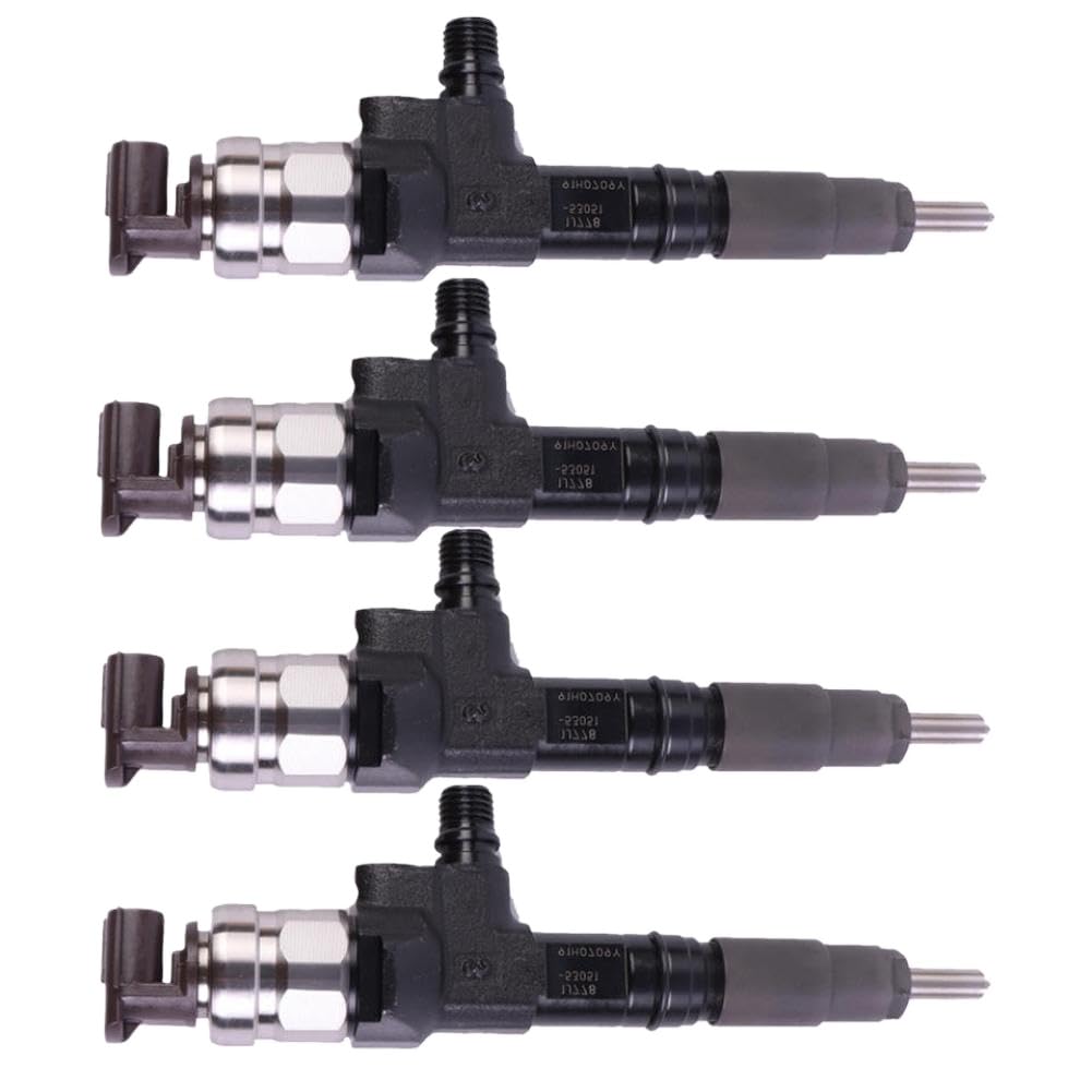 Qhtwuyqek Onecolor Fuel Injector 4Pcs 295050-1980 295050-1320 1J770-53075 1778-53051 1J770-51031 Compatible With V3307 Tier 4 Engine Excavator
