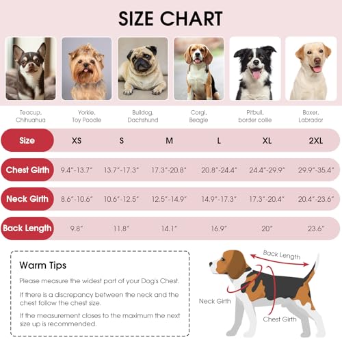 Image of Cold Weather Dog Coats Loft Reversible Winter Fleece Dog Vest Waterproof Pet Jacket Available in Extra Small, Small, Medium, Large Extra Large Sizes