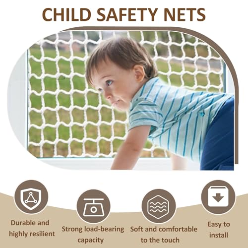 Filet de sécurité escalier extérieur balcon protection enfant filet de sport baseball sans nœuds - 4