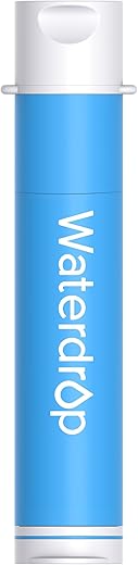 Waterdrop Water Filter Straw, Water Purifier Survival for Camping, Travel, Backpacking and Emergency Preparedness, Water Filtration System Survival, 1 Pack