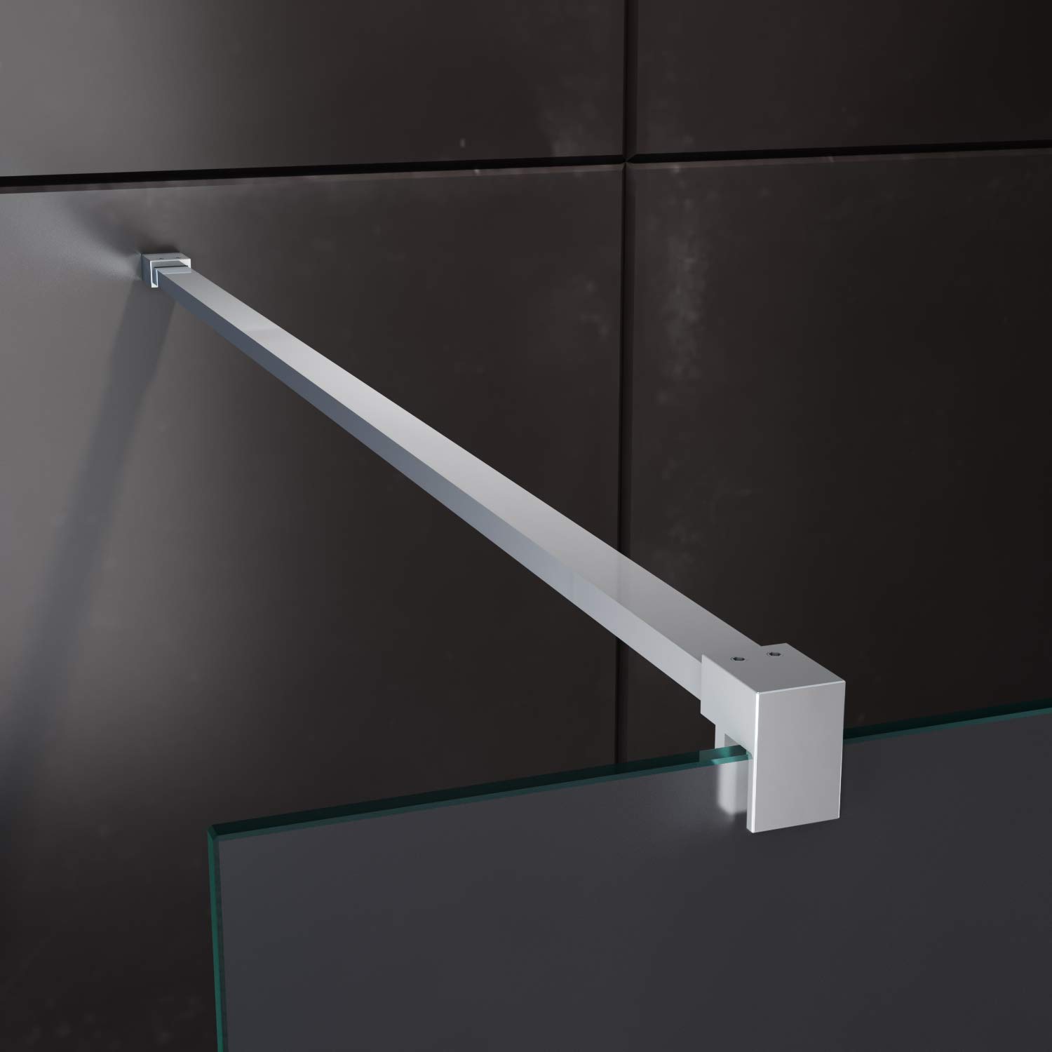 ELEGANT 90 x 200 cm Prysznic Walk-In ze stabilizatorem z 8 mm w pełni satynowanego szkła z nanopowłoką