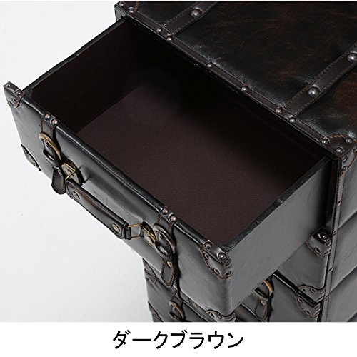 Amazon｜【直送】トランク型収納シリーズ（チェスト・5段） Aダーク
