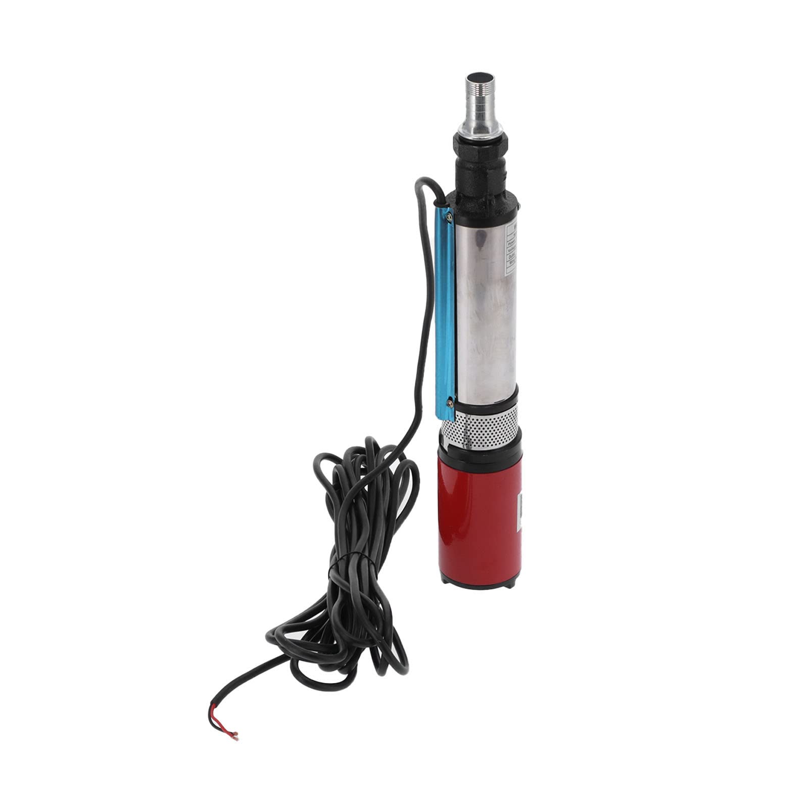 Akozon Bomba de Pozo Profundo de CC, Bomba Solar Grande de 24V de de 35M con Motor de Latón e Impulsor Flotante para Agricultura de Riego Hidráulico