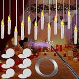 12 velas LED flotantes con varita mágica, fiestas
