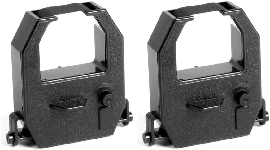 (2 Pack) Amano PIX 10/15/20/21/25/28/55/75/95/200/3000x Time Clock Ribbon - Black Ink