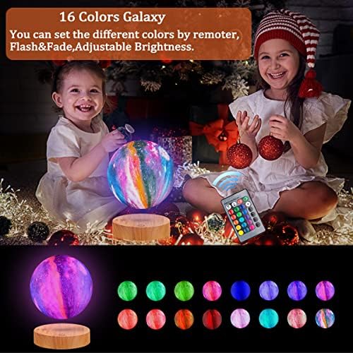 Vnemofey Levitating and Floating Moon Lamp HAS 16 Colors Galaxy Night Light ,Realistic Moon Display - Image 3