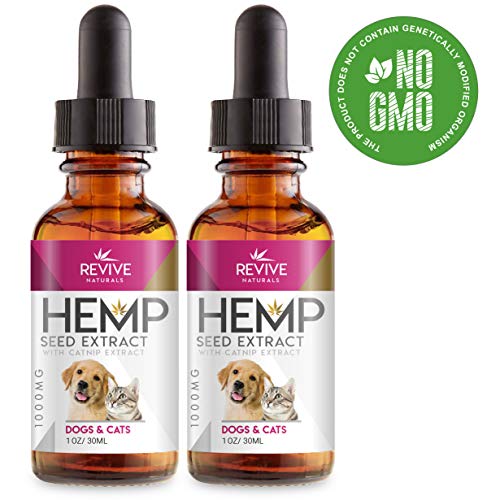 Revive Naturals Organic Raw Hemp Oil for Dogs & Cats - Synergistic Formula