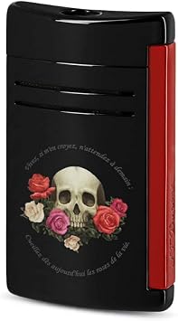 S.T. Dupont Maxijet Memento Mori Jet Lighter 020394, Black