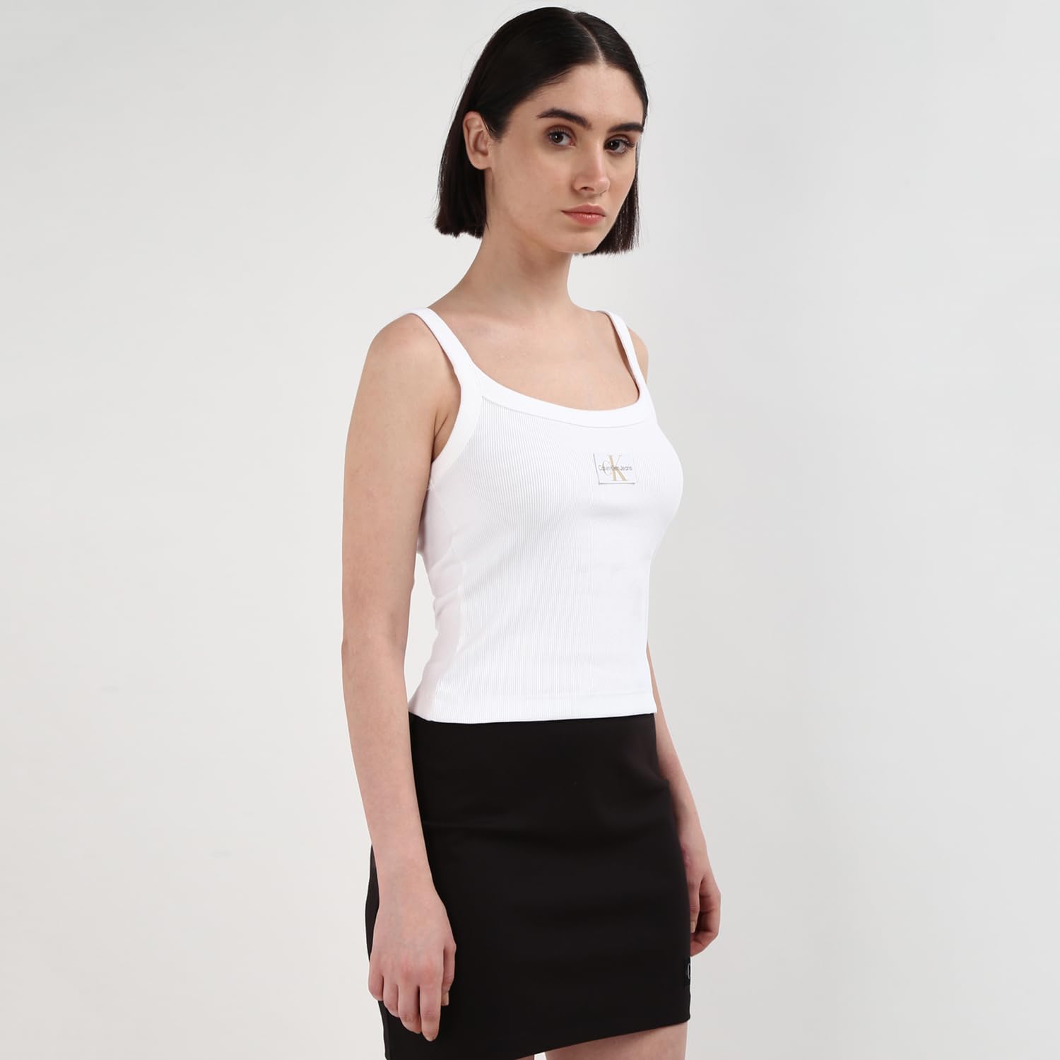 Calvin Klein Top męski Kobiety Tkana koszulka na ramiączkach