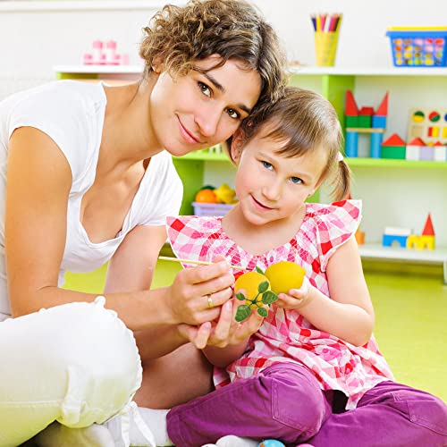 Haiops 12 Pcs Artificial Lemons With Leaves Lifelike Lemons Fruit Fake Lemon Fruit Decor For Home Kitchen Table Cabinet Decoration #TOP4