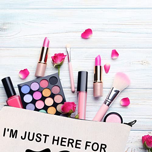PLITI Theatre Makeup Bag Theatre Lover Gifts Drama Gifts I'm Just Here for The Drama Comedy Tragedy Masks Travel Pouch(Here for Drama BU) - Image 4