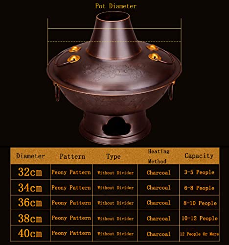 Olla china de cobre tradicional de 40 cm miniatura 7