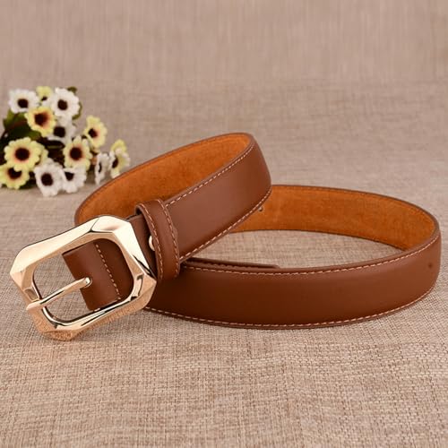 1.1" Wide Belts for Women Dresses, Ladies Leather Waist Belt with Elegant Buckle2
