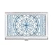 Talavera Style Decorative Blue Pattern Business Card Holder Case Pocket Box Wallet