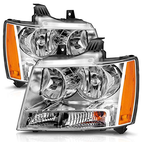 Amerilite For Chevy 07-13 Tahoe/Suburban/Avalanche Factory Style Replacement Headlights Pair - Driver And Passenger Side #TOP2