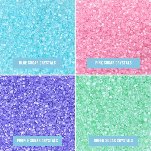 Sweets Indeed Pastel Sugar Sprinkles, Spring 4 Pack, Edible Sprinkle Mix, Perfect for Cake Decorations, Baking, Ice Cream, Cookies, Cupcake Topper, 4.52 ounces (Pastel Sugar)