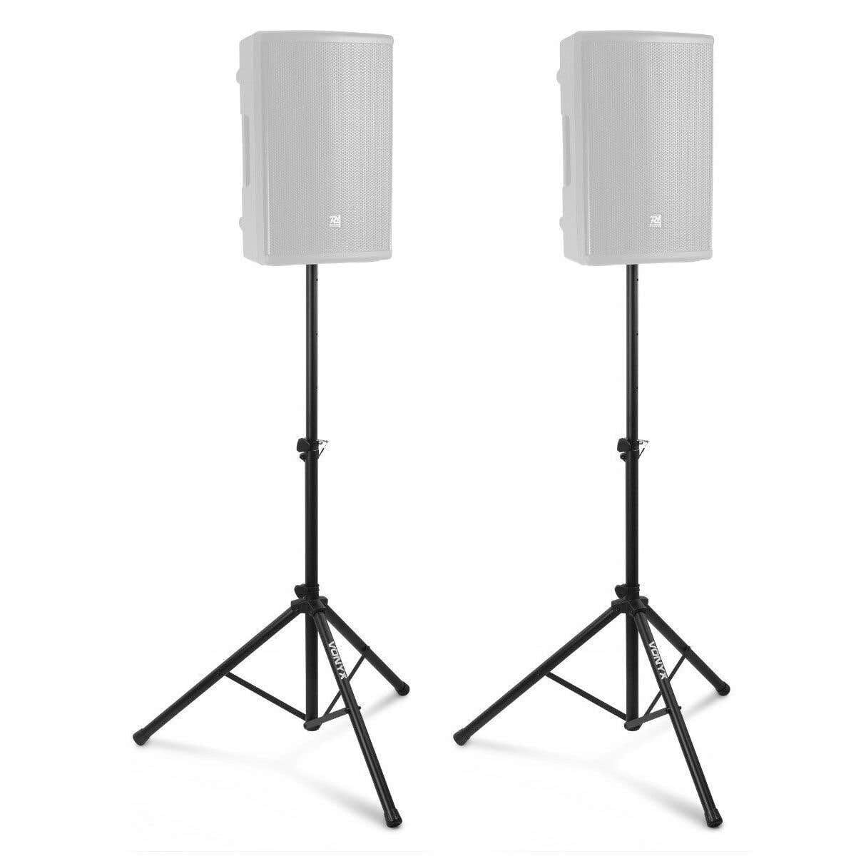 Vonyx VSA120S – Altavoz portatil Bluetooth Potente 800W con 2 Altavoces 12", USB, 2 Soportes LS01K y Cable 10m, Equipo de Sonido Profesional para Eventos DJ y Directo, Color Negro
