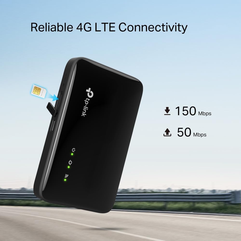 TP-Link M7005 - Hotspot Mobile 4G LTE z Wi-FI 6, akumulator 2400 mAh, do 287 MB/s, łączy do 10 urządzeń, USB-C, aplikacja tpMiFi
