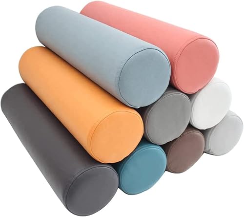 Miniatura 2 de Almohada de cuello de piel sintética, almohada de apoyo cervical para aliviar el dolor, almohada redonda de espuma con velcro antideslizante para