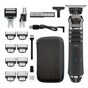 Wahl Pro Series High Visibility Trimmer, Close Cutting Blade, Lithium-Ion, Waterproof Beard Trimmer, Grooming Kit, Interchangeable Heads, Professional, Cordless, Close Cutting