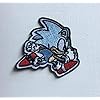 Sonic Fast Runner Animated Cartoon Art Badge Iron of naai op geborduurde patch