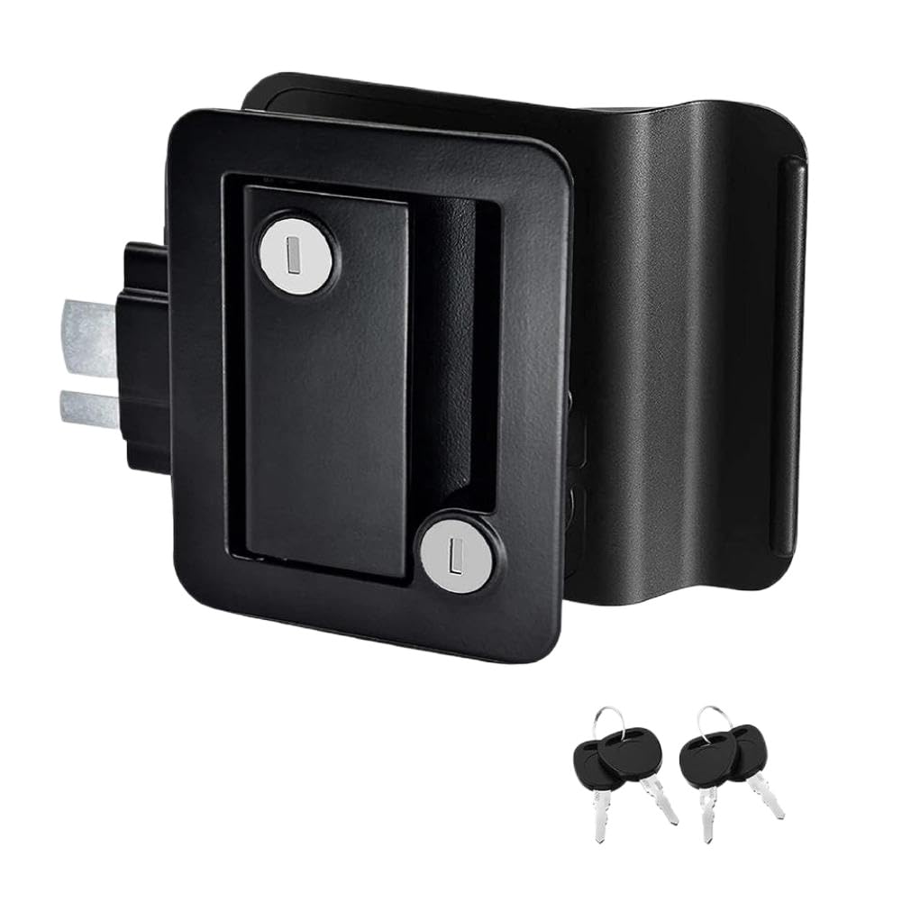 Skugpzxks Onecolor Rv Trailer Camper Entry Door Lock Replacement With Deadbolt And Computer Key Handle, Double Open Design
