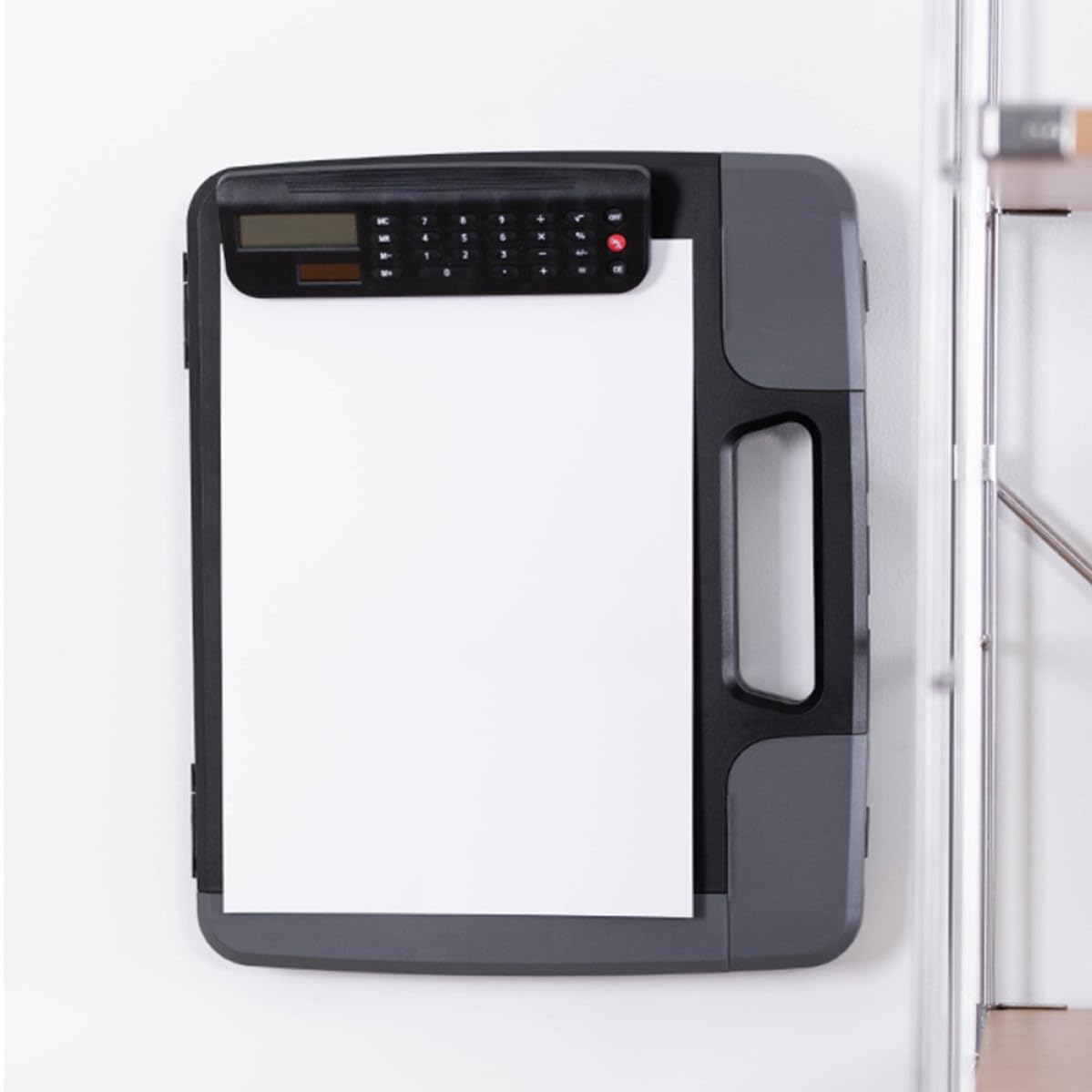 Boîte de Classement A4 en Plastique Pp avec Calculatrice Intégrée, Porte-documents Multifonctionnel pour Rangement Quotidien et Organisation en Voyage D'affaires