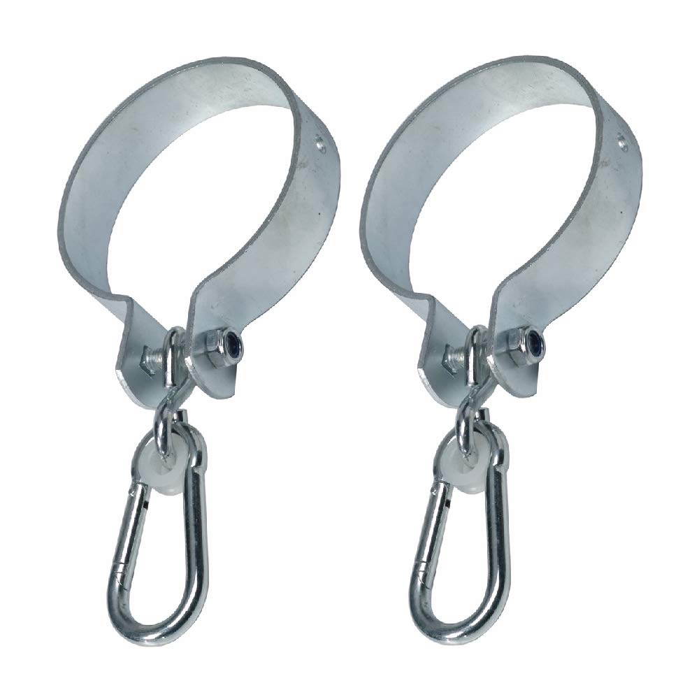 Set of 2 Swing Clamp with Carabiner for Round Wooden Diameter 10 cm