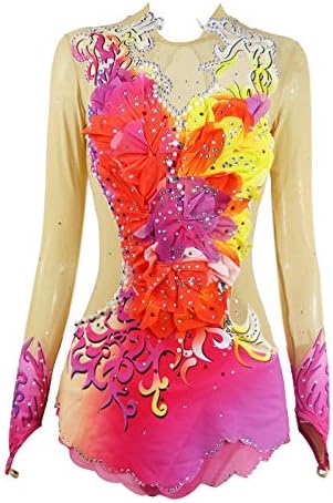 LIUHUO Rhythmic Leotards Dress Children Gymnastic Clubs Jeweled Diamonds Performance Wear Leotards Teens Team Costumes