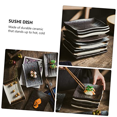 2 placas rectangulares japonesas para sushi miniatura 3