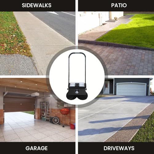 Image of Dapper Supply Walk-Behind Outdoor Hand Push Floor Sweeper - 6.5 Gallon Capacity - 22 inch Sweeping Width - Sweeps up to 25,500 ft /Hour, Grey