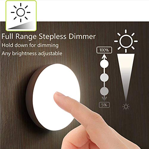 Rtsu Mini Touch Light, Rechargeable Battery Operated Closet Lights Wardrobe Lights, Magnetic Stick-On Anywhere Led Night Light, Wireless Under Cabinet Lighting, Dimmable Tap Push Light Lamp (1 Pack) #TOP2