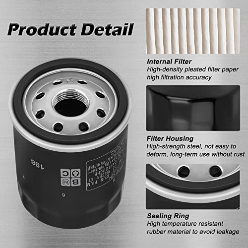 Klwzh 2540086 2540122 Oil Filter For Polaris Ranger 500 570 Fullsize 700 800 Midsize Crew 570 700 800 900 Xp 700 800 900 Sportsman 800 Efi 769 Mv7 700 Rzr 4 900 Rzr 900 Rzr Xp 1000 #TOP2