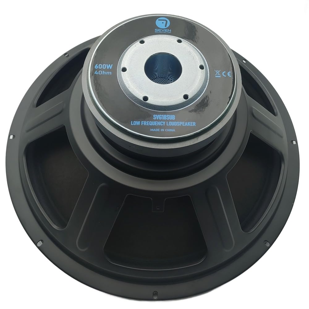 Seven Soundvector SVG18SUB/4 Subwoofer 18 Pulgadas Altavoz Profesional de Grave Sub-Grave 4 Ohm 600W AES 1200W Programa