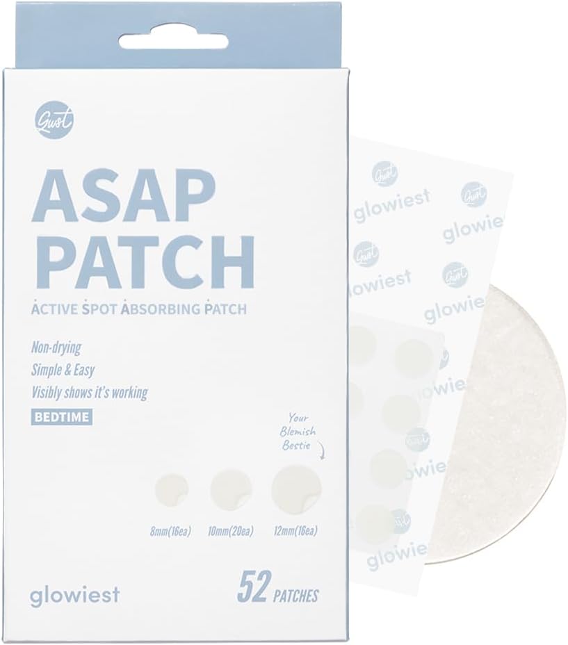 ASAP Active Spot Alleviating Patch [Bedtime] 52 Patches 8mm (16ea), 10mm (20ea) & 12mm (16ea) | Premium Hydrocolloid Dressing | Simple & Easy Active Treatment