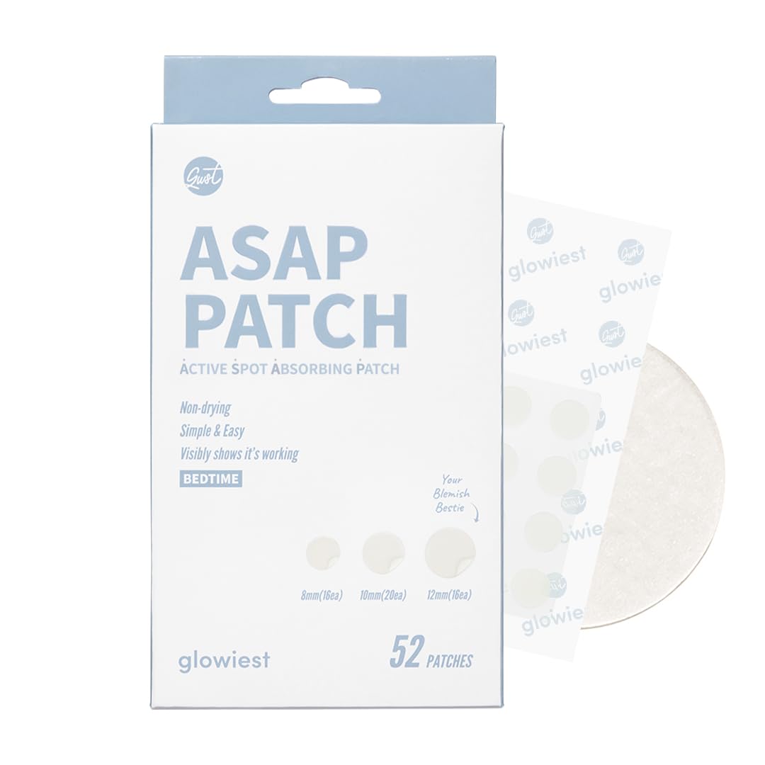 ASAP Active Spot Alleviating Patch [Bedtime] 52 Patches 8mm (16ea), 10mm (20ea) & 12mm (16ea) | Premium Hydrocolloid Dressing | Simple & Easy Active Treatment