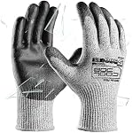 COOLJOB 12 Pairs A4 Cut Resistant Work Gloves, PU Coated, Gray, Size S-XL | 13 Gauge, Breathable & Lightweight with Grip, Ideal for Wood Carving, Glass Handling, Construction & Warehouse Work
