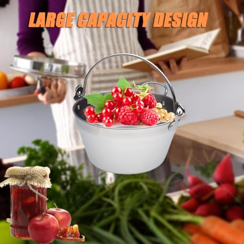 Large Stainless Steel Jam Pan with Funnel 4.5L 9L Preserving Pot for Homemade Jam Chutney & Marmalade Side Handle for Easy Pouring - Image 5