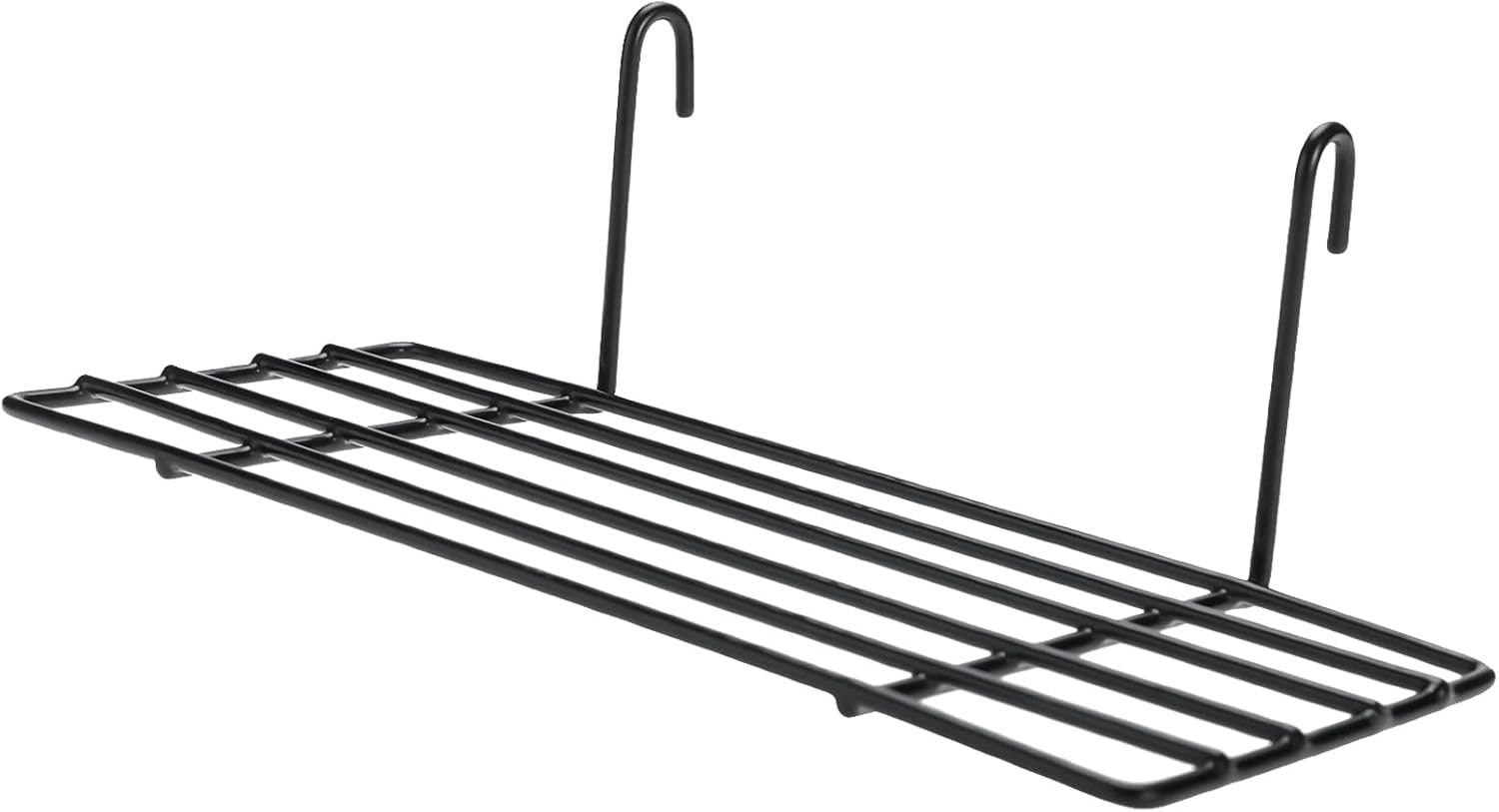 Yaegoo 8 Pack Grid Wall Shelves, Wire Straight Shelf with Hooks, Hanging Shelf for Wall Grid Panel, Home Supplies Organizer, 9.8" L x 3.9" D