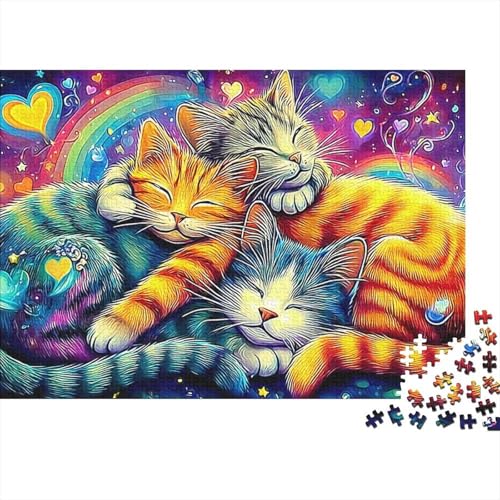 Rompecabezas de gatos de 1000 piezas para adultos: desafío cerebral en tablero reciclado