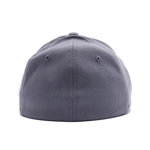 Flexfit Thin Red Line And Thin Blue Line Waving Usa Flag.v Embroidered, 6477 Wool Blend Cap Hat (L/Xl Grey2) #TOP2