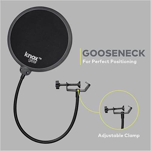 Miniatura 6 de Audio-Technica Micrófono de estudio de condensador AT2020 con cable XLR Knox Studio Stand y filtro Pop