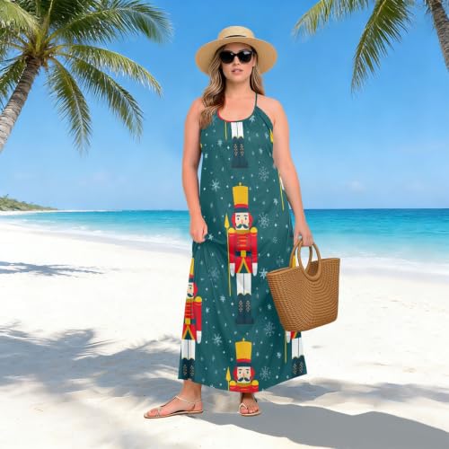 Vestido de verano verde con tirantes delgados ajustables que realza la silueta femenina 4