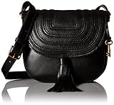 Fossil Emi Tassel Saddle Bag, Black