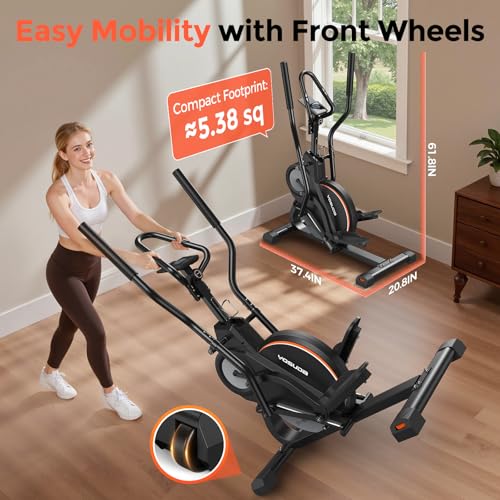 YOSUDA Elliptical Exercise Machine, Compact 3-in-1 (Elliptical + Cardio Climber + Stair Stepper) Elliptical for Home with 45°Incline, 15.5IN Stride, 16 Levels Resistance, Support Kinomap/Fed APP - Image 5