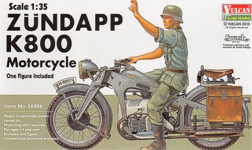 Preisvergleich Produktbild Vulcan Scale Models 56006 - Modellbausatz Zundapp K800 Motorcycle